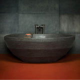 Stone Forest - Facet Bathtub - antique gray limestone
