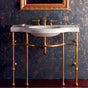 Stone Forest - 4 Leg Console For Renaissance - Aged Brass, Unlacquered