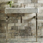 Stone Forest - Trough Vanity - Legs Only - For 36''X18'' Trough Sink Only - Aged Brass