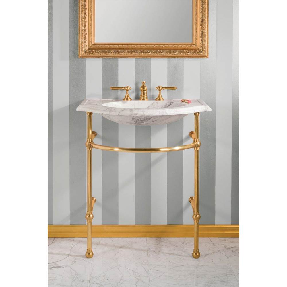 Stone Forest - 4 Leg Console For Renaissance - Polished Brass Unlacquered