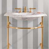 Stone Forest - 2 Leg Console For Petite Renaissance - Polished Brass Unlacquered