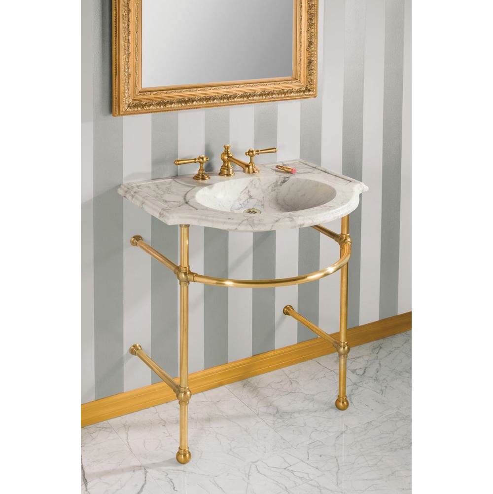 Stone Forest - 2 Leg Console For Petite Renaissance - Aged Brass, Unlacquered
