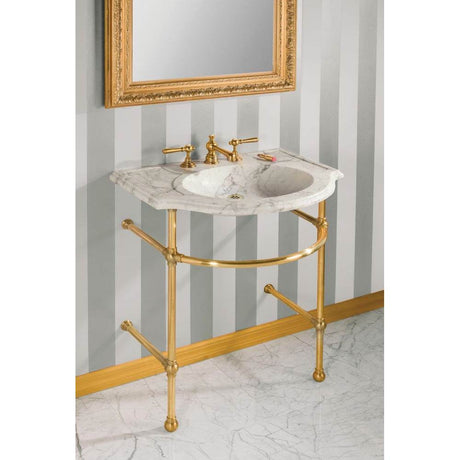Stone Forest - 2 Leg Console For Petite Renaissance - Aged Brass, Unlacquered