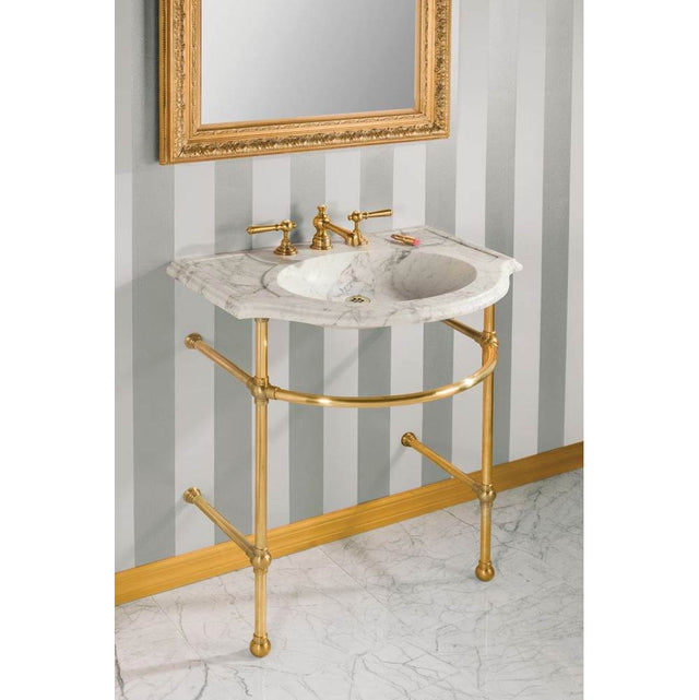 Stone Forest - 2 Leg Console For Petite Renaissance - Aged Brass, Unlacquered