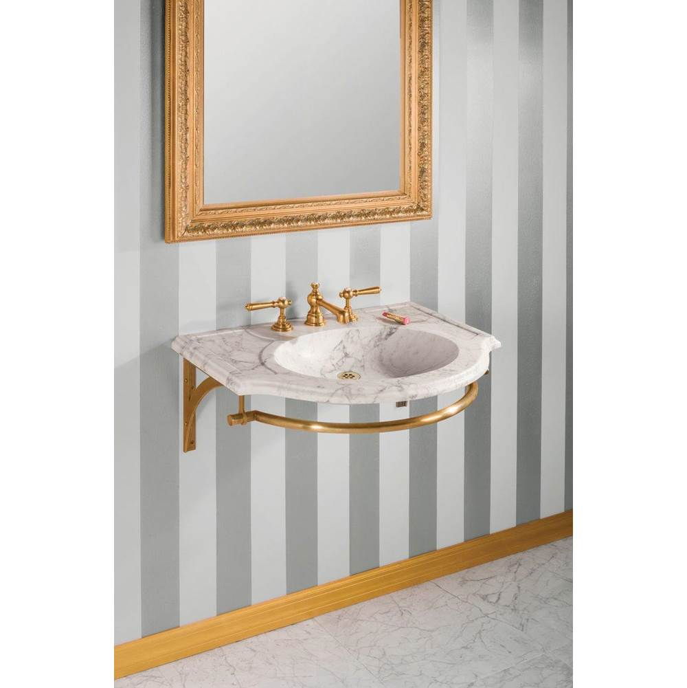 Stone Forest - Regency Wall Brackets With Towel Bar For Petite Renaissance - Aged Brass, Unlacquered