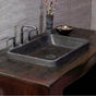 Stone Forest - Drop-In Contour Vessel, Rectangle - antique gray limestone