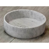 Stone Forest - Contour Vessel, Round - Carrara Marble