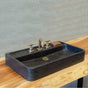 Stone Forest - Lumbre Sink, Specify Faucet Drilling If Required. - antique gray limestone
