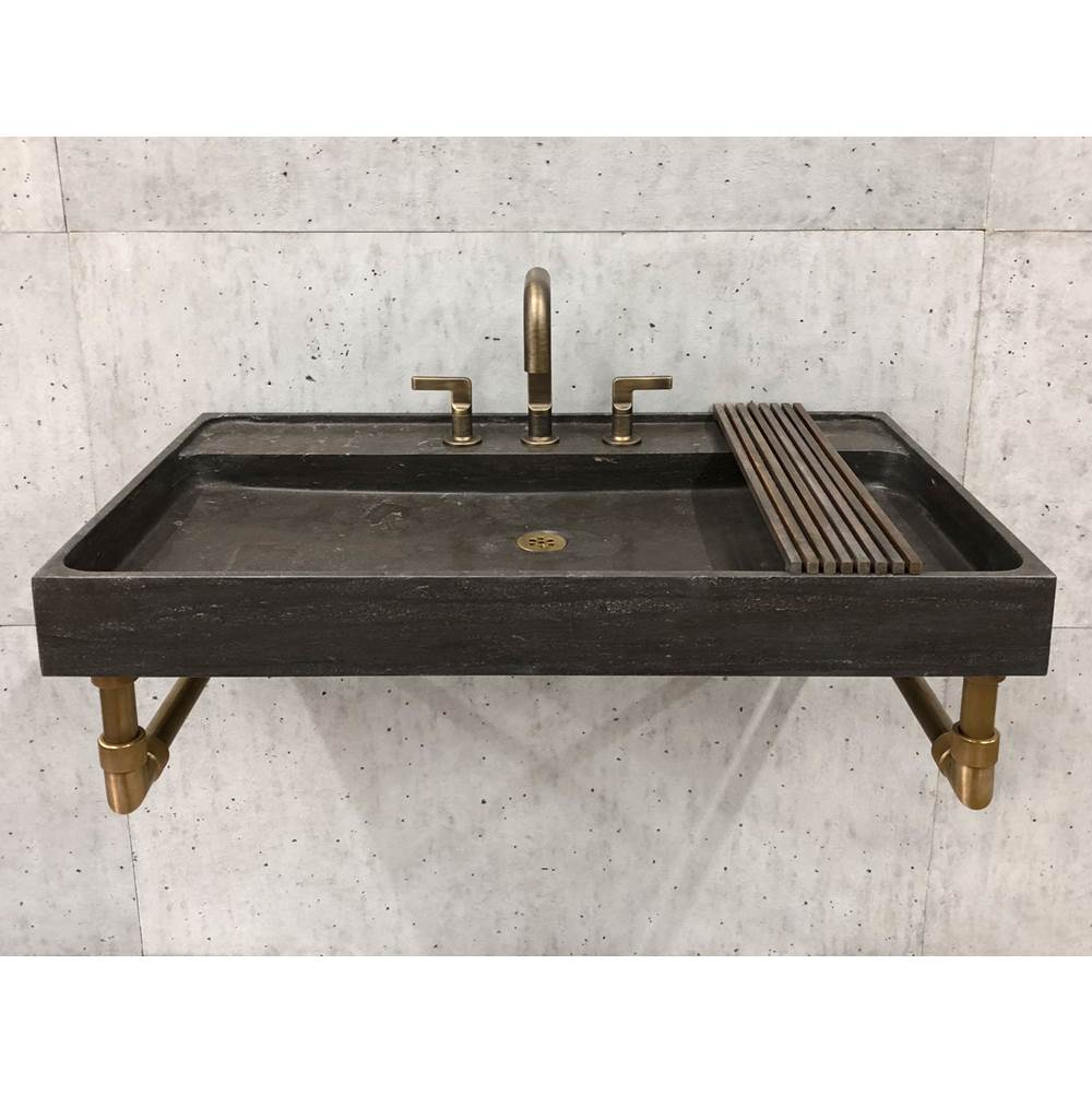 Ventus Bath Sink, 36'', With Faucet Deck.  Specify Faucet Drilling If Required.