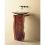 Stone Forest - L-Slab Pedestal, 32'' High - Sustainable Hardwood