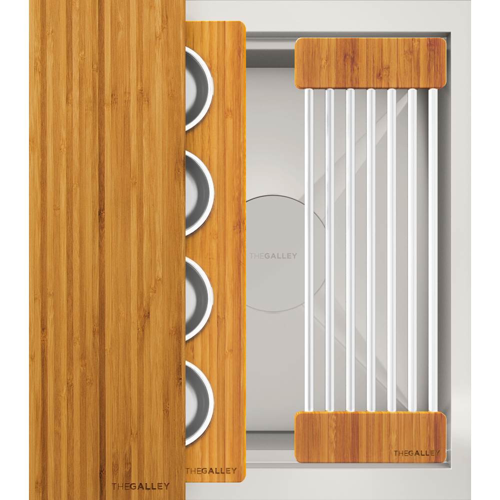The Galley - Ideal BarStation 18 with Three Tool Bar Kit in Natural Golden Bamboo - Natural Golden Bamboo