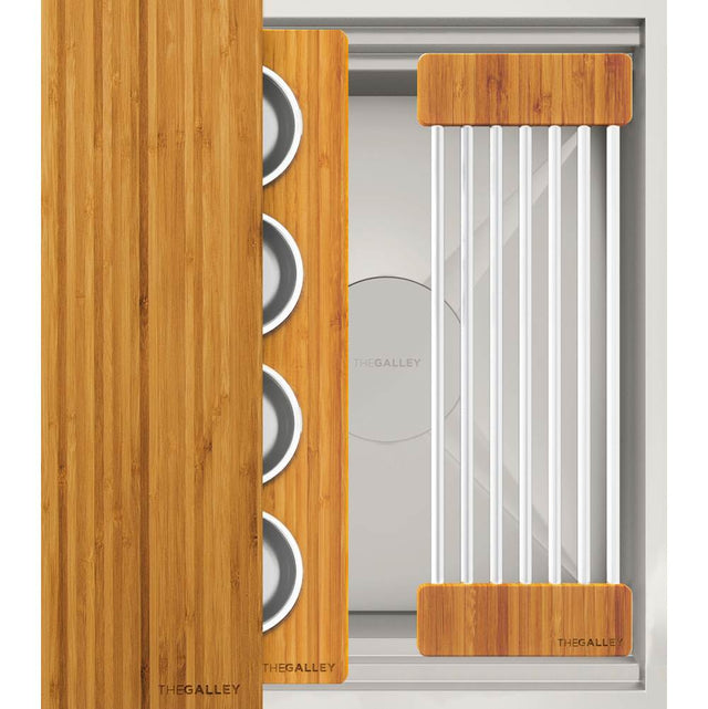 The Galley - Ideal ThinTopE BarStation 18 with Three Tool Bar Kit in Natural Golden Bamboo - Natural Golden Bamboo