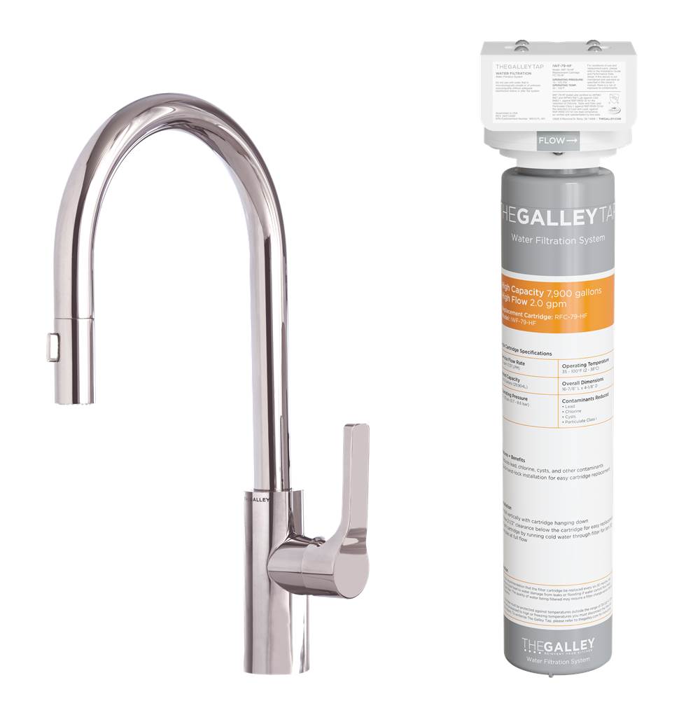 The Galley - Ideal BarTap High Flow in Polished Stainless Steel and Water Filtration System - Polished Stainless Steel