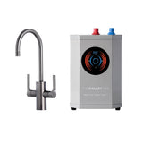 The Galley - Ideal Hot & Cold Tap in PVD Gun Metal GrayE Stainless Steel and Ideal Digital Hot Water TankE - PVD Gun Metal Gray