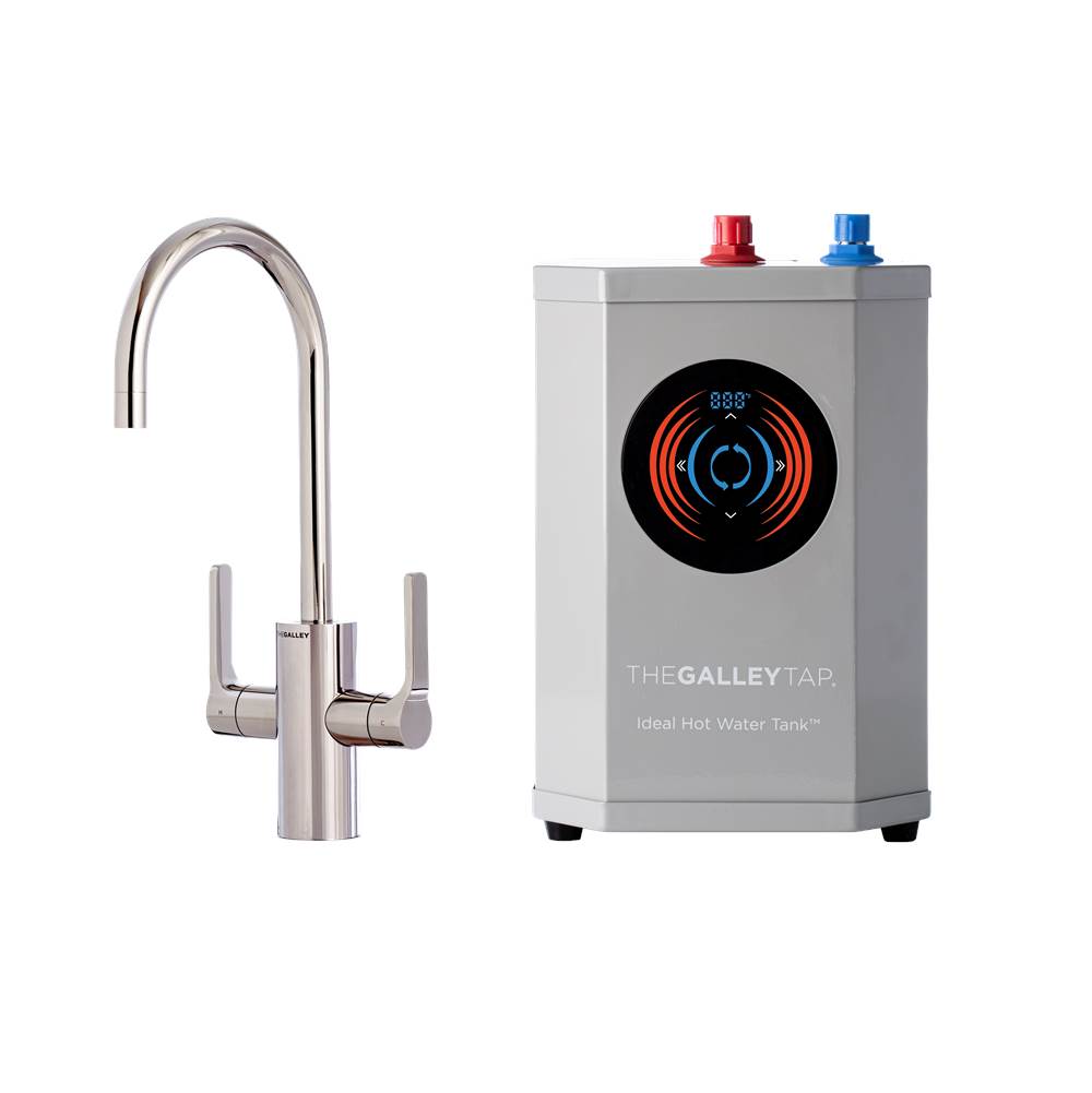 The Galley - Ideal Hot & Cold Tap in Polished Stainless Steel and Ideal Digital Hot Water TankE - Polished Stainless Steel