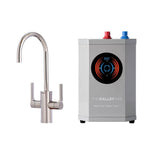 The Galley - Ideal Hot & Cold Tap in Polished Stainless Steel and Ideal Digital Hot Water TankE - Polished Stainless Steel