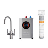 The Galley - Ideal Hot & Cold Tap in PVD Gun Metal GrayE Stainless Steel, Ideal Digital Hot Water TankE and Water Filtration System - PVD Gun Metal Gray