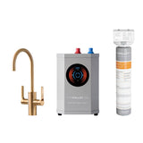 The Galley - Ideal Hot & Cold Tap in PVD Brushed Gold Finish Stainless Steel, Ideal Digital Hot Water TankE and Water Filtration System - PVD Brushed Gold