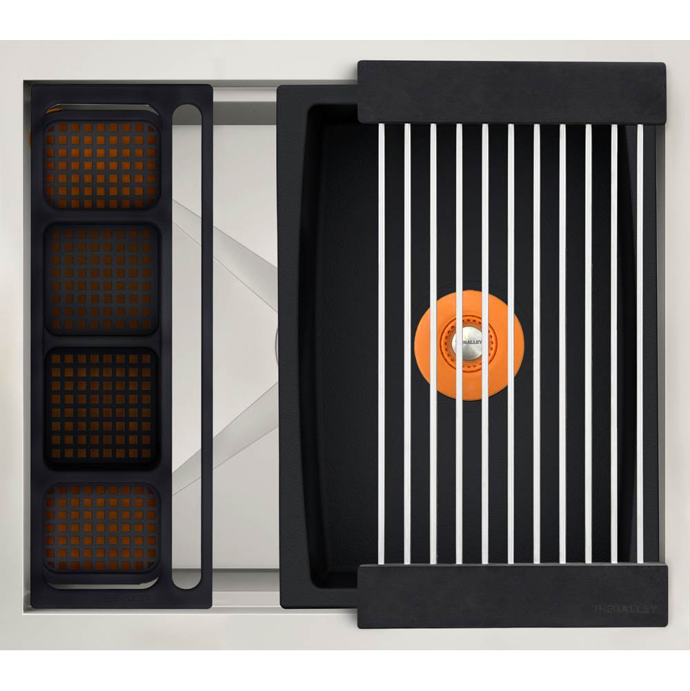 The Galley - Ideal WashStationE 2C with Four Tool Wash Kit in Graphite Wood Composite / Graphite Resin+ - Graphite Wood Composite