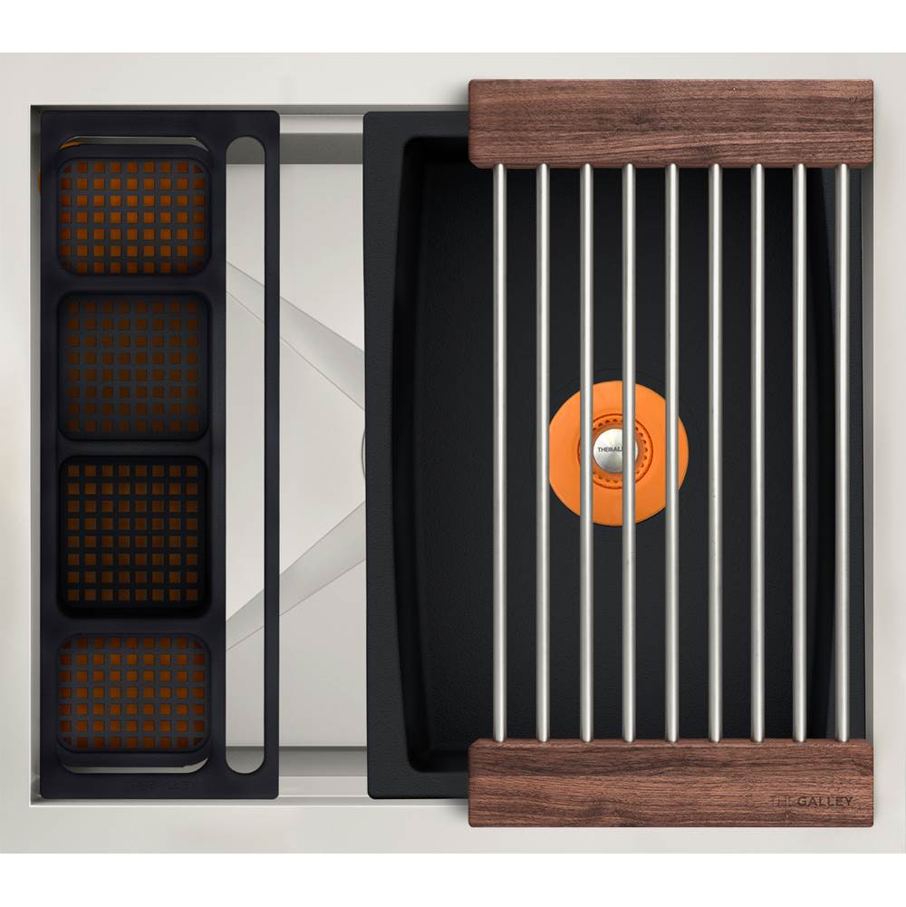 The Galley - Ideal WashStationE 2C with Four Tool Wash Kit in American Black Walnut / Graphite Resin+ - American Black Walnut