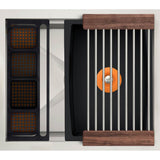 The Galley - Ideal WashStationE 2C with Four Tool Wash Kit in American Black Walnut / Graphite Resin+ - American Black Walnut