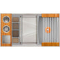 The Galley - Ideal WashStationE 3S with Four Tool Wash Kit in Natural Golden Bamboo / Exclusive Gray Resin+ - Natural Golden Bamboo