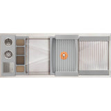 The Galley - Ideal WashStationE 3S + 12'' DryDock Drain Side, Four Tool Wash Kit, One DryDock Tool in Exclusive Gray Resin / Resin+ - Exclusive Gray Resin