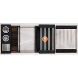 The Galley - Ideal WashStationE 3S + 12'' DryDock Drain Side, Four Tool Wash Kit, One DryDock Tool in Graphite Wood Composite / Graphite Resin+ - Graphite Wood Composite