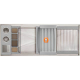 The Galley - Ideal ThinTopE WashStationE 3S + 12'' DryDock Drain Side, Four Tool Wash Kit, One DryDock Tool in Exclusive Gray Resin / Resin+ - Exclusive Gray Resin