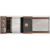 The Galley - Ideal WashStationE 3S + 18'' DryDock Drain Side, Four Tool Wash Kit, One DryDock Tool in American Black Walnut / Graphite Resin+ - American Black Walnut