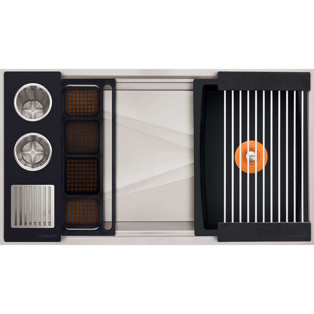 The Galley - Ideal WashStationE 3S with Four Tool Wash Kit in Graphite Wood Composite / Graphite Resin+ - Graphite Wood Composite
