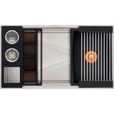 The Galley - Ideal WashStationE 3S with Four Tool Wash Kit in Graphite Wood Composite / Graphite Resin+ - Graphite Wood Composite