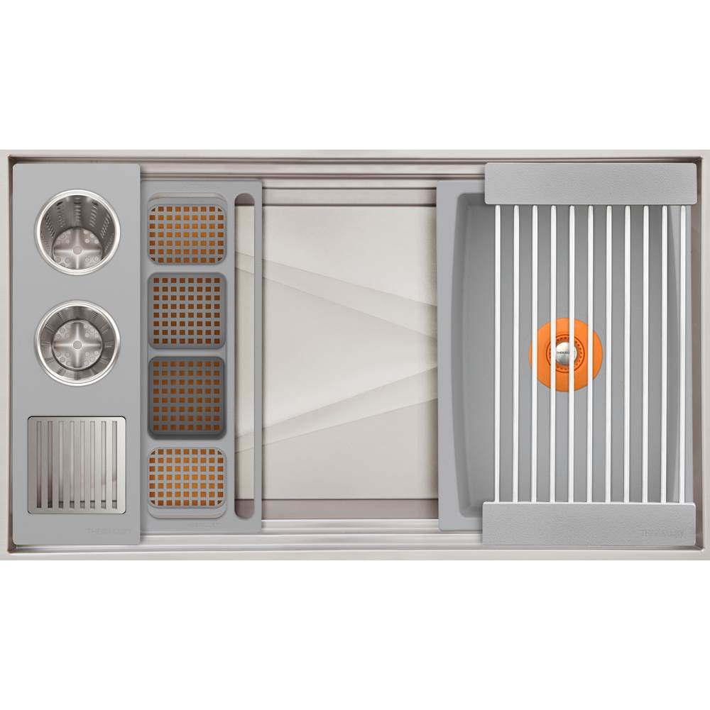 The Galley - Ideal ThinTopE WashStationE 3S with Four Tool Wash Kit in Exclusive Gray Resin / Resin+ - Exclusive Gray Resin