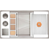 The Galley - Ideal ThinTopE WashStationE 3S with Four Tool Wash Kit in Designer White Resin / Resin+ - Designer White Resin