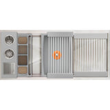 The Galley - Ideal WashStationE 30S + 12'' DryDock Drain Side, Four Tool Wash Kit, One DryDock Tool in Exclusive Gray Resin / Resin+ - Exclusive Gray Resin