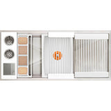 The Galley - Ideal WashStationE 30S + 12'' DryDock Drain Side, Four Tool Wash Kit, One DryDock Tool in Designer White Resin / Resin+ - Designer White Resin