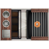 The Galley - Ideal WashStationE 30S with Four Tool Wash Kit in American Black Walnut / Graphite Resin+ - American Black Walnut