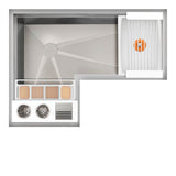 The Galley - Ideal Corner WashStationE 3X4C with Four Tool Wash Kit in Designer White Resin / Resin+ - Designer White Resin