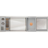 The Galley - Ideal WashStationE 4S + 12'' DryDock Drain Side, Four Tool Wash Kit, One DryDock Tool in Exclusive Gray Resin / Resin+ - Exclusive Gray Resin