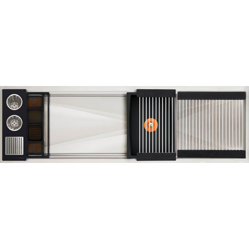 The Galley - Ideal WashStationE 4S + 18'' DryDock Drain Side, Four Tool Wash Kit, One DryDock Tool in Graphite Wood Composite / Graphite Resin+ - Graphite Wood Composite
