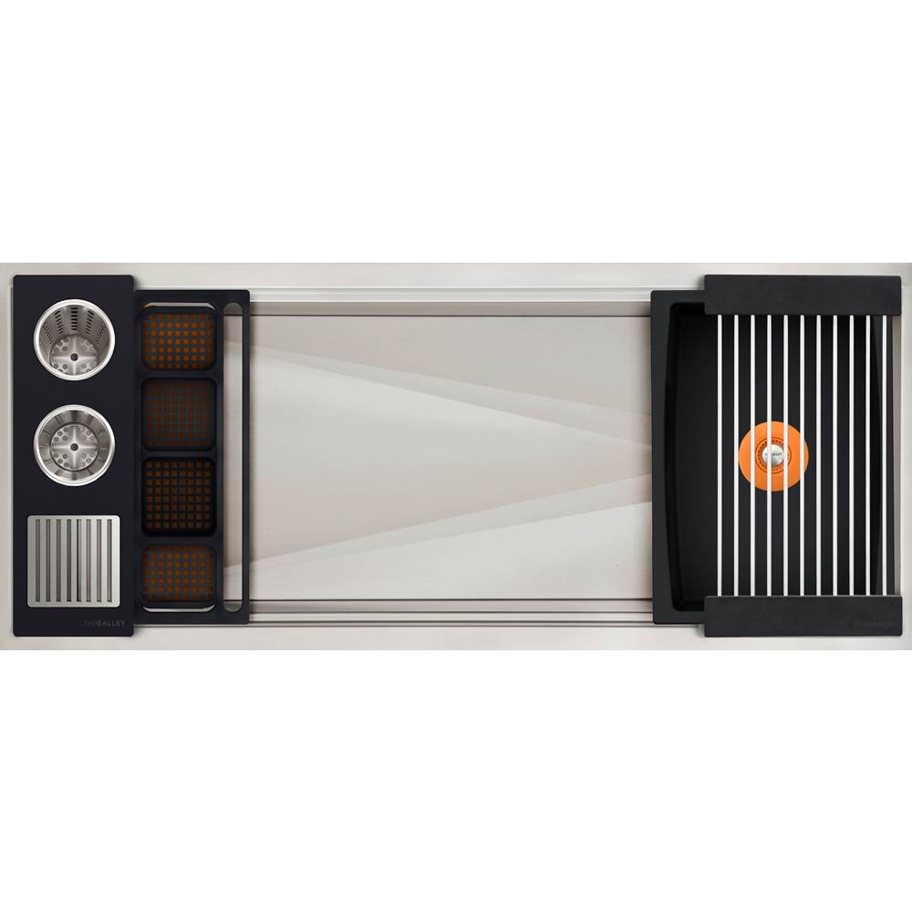 The Galley - Ideal WashStationE 4S with Four Tool Wash Kit in Graphite Wood Composite / Graphite Resin+ - Graphite Wood Composite