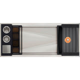 The Galley - Ideal WashStationE 4S with Four Tool Wash Kit in Graphite Wood Composite / Graphite Resin+ - Graphite Wood Composite