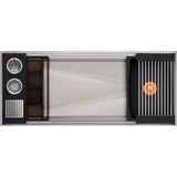 The Galley - Ideal ThinTopE WashStationE 4S with Four Tool Wash Kit in Graphite Wood Composite / Graphite Resin+ - Graphite Wood Composite
