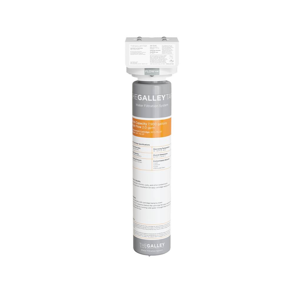The Galley - Water Filtration System High Flow 2.0gpm, 7900 Gallon Capacity, Fibercarbon Block  Less Than 0.5 Micron
