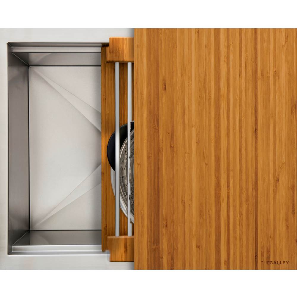 The Galley - Ideal Workstation 2C with Five Tool Culinary Kit in Natural Golden Bamboo - Natural Golden Bamboo