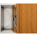The Galley - Ideal Workstation 2C with Five Tool Culinary Kit in Natural Golden Bamboo - Natural Golden Bamboo