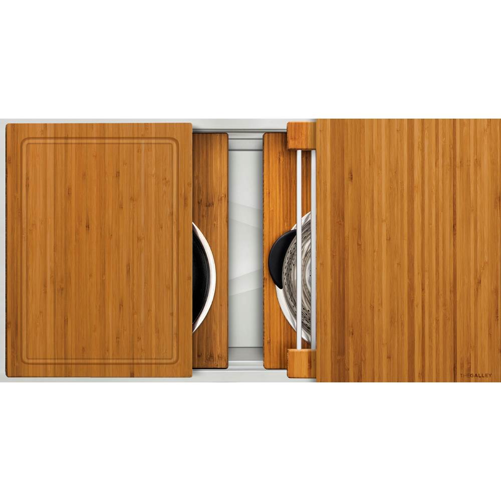 The Galley - Ideal Workstation 3S with Five Tool Culinary Kit in Natural Golden Bamboo - Natural Golden Bamboo