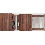 The Galley - Ideal ThinTopE Workstation 3S + 12'' DryDock Drain Side, Five Tool Culinary Kit, One DryDock Tool in American Black Walnut - American Black Walnut