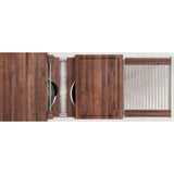 The Galley - Ideal Workstation 3S + 12'' DryDock Drain Side, Five Tool Culinary Kit, One DryDock Tool in American Black Walnut - American Black Walnut