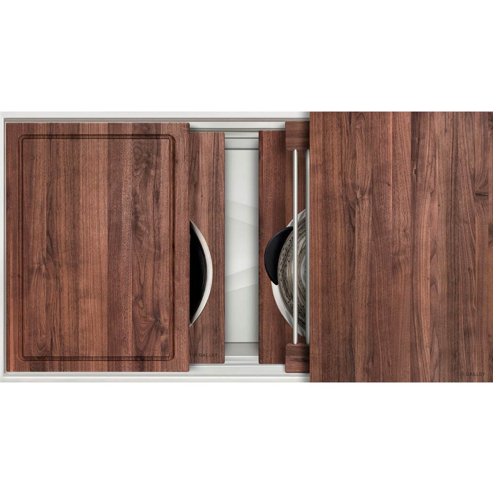 The Galley - Ideal ThinTopE Workstation 3S with Five Tool Culinary Kit in American Black Walnut - American Black Walnut